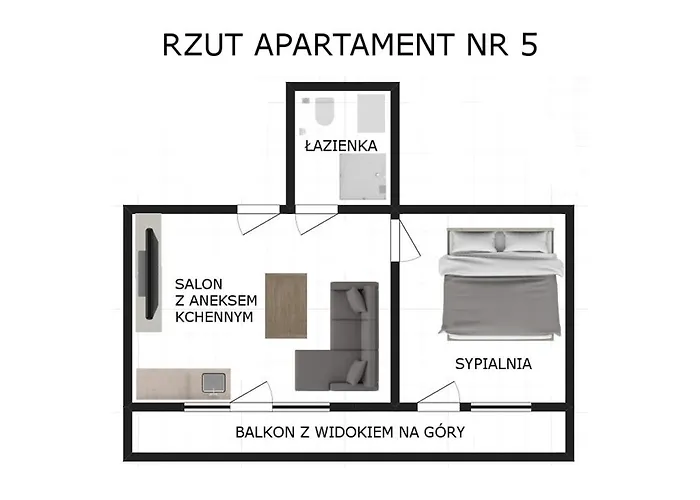 Apartament nr 5 U Miśka z jedną sypialnią Zakopane | 2★
